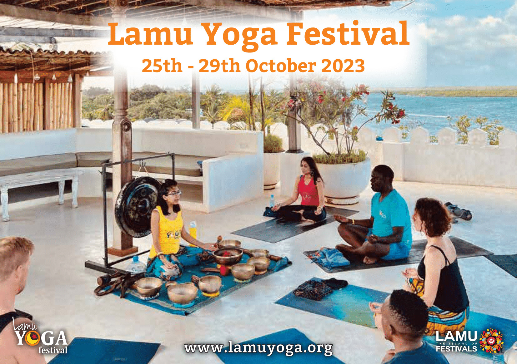 lamu yoga festival kenya international narissa earthchild sound healing poster